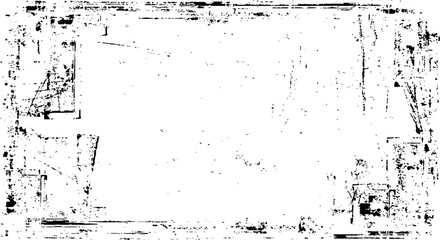 Scratched Frame. Grunge Urban Background Texture Vector. Dust Overlay. Distressed Grainy Grungy Framing Effect. Distressed Backdrop Vector Illustration. EPS 10.