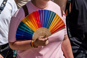 Colors of pride, Celebration of pride month, Symbol of Gay, Lesbian, Bisexual and Transgender, LGBTQ community, Worldwide social movements.