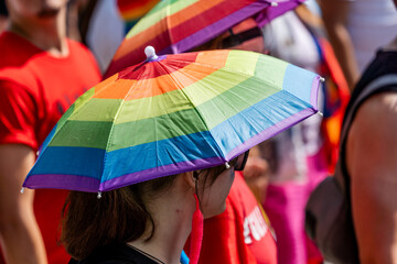Colors of pride, Celebration of pride month, Symbol of Gay, Lesbian, Bisexual and Transgender,...