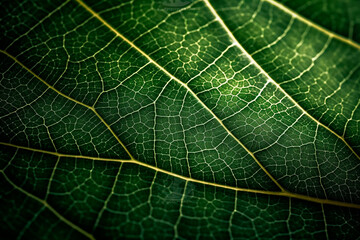 Large green leaves. Generative AI