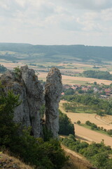 Fototapeta na wymiar Majestic Rocks Towering Over German Landscape