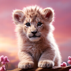 Obraz na płótnie Canvas baby tiger cub