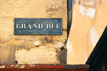 French Street Sign (Grand Rue)