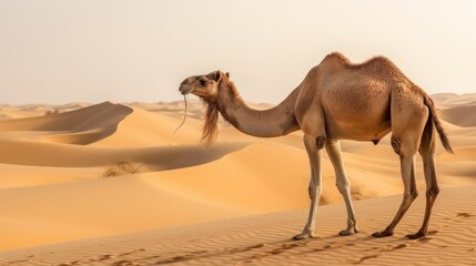 camel in the desert
