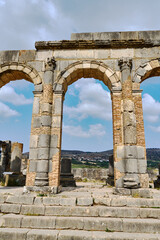 ruins of ancient roman forum in Volubilis