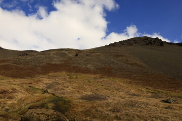 Mountain view located in the Vatnajökull National Park in the south of Iceland