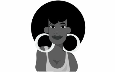 afro black woman style and independent