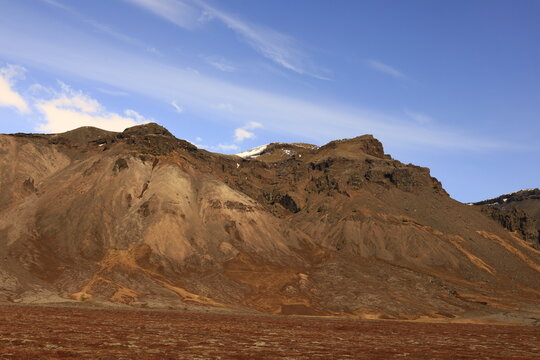 View on a mountain in the Skaftafell National Park was a national park, situated between Kirkjub&aelig;jarklaustur and H&ouml;fn in the south of Iceland