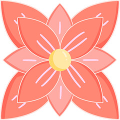 Cute pastel flower elements