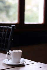 cup of coffee on table