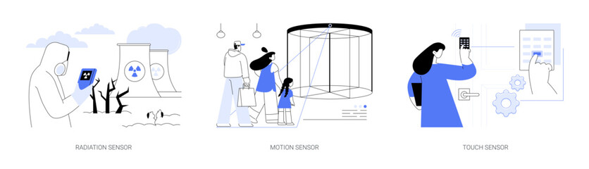 Sensing technology abstract concept vector illustrations.
