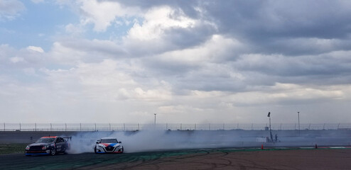 Tandem drift cars © Corey