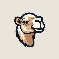 Camal in cartoon, doodle style. 2d cut illustration in icon, logo style. 