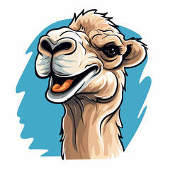 Camal in cartoon, doodle style. 2d cut illustration in icon, logo style. 