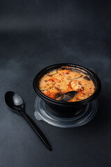 Delicious food delivery. Close up