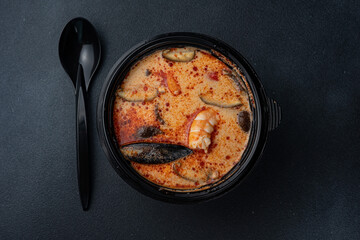 Delicious food delivery. Close up