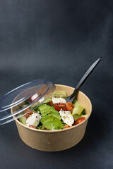 Delicious food delivery. Close up