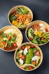 Delicious food delivery. Close up