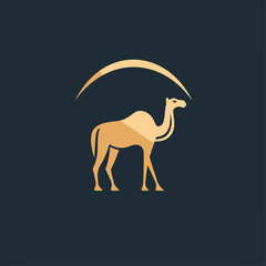 Camal in cartoon, doodle style. 2d cut illustration in icon, logo style. 