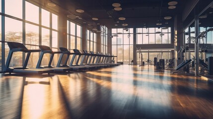 interior of a modern fitness gym