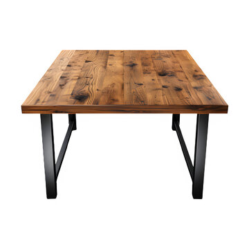 wooden table isolated on transparent background ,wooden table cut out ,generative ai