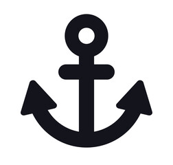 Ship anchor icon vector illustration - obrazy, fototapety, plakaty