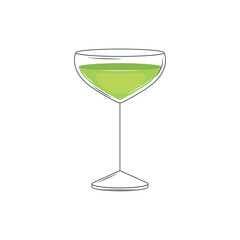 Isolated colored cocktail glass icon Vector illustration