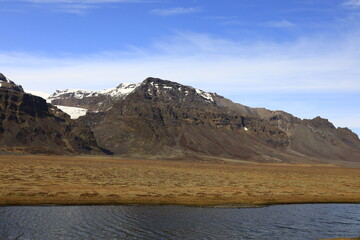 View on a mountain in the Skaftafell National Park was a national park, situated between Kirkjub&aelig;jarklaustur and H&ouml;fn in the south of Iceland