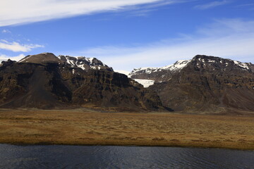 View on a mountain in the Skaftafell National Park was a national park, situated between Kirkjubæjarklaustur and Höfn in the south of Iceland