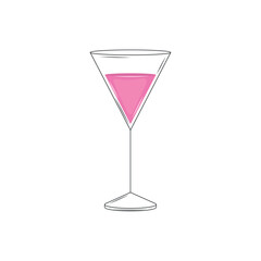 Isolated colored cocktail glass icon Vector illustration