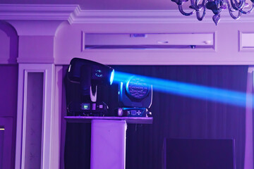 Spotlights of light music for lighting effect and synchronization with music.