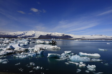 Jökulsárlón is a large glacial lake located in the south of the Vatnajökull glacier between the Vatnajökull National Park and the town of Höfn,appeared between 1934 and 1935