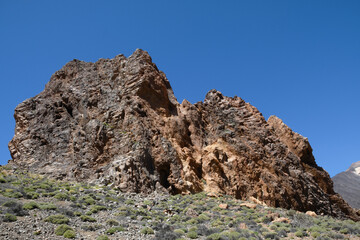 volcanic rocks of los Roques de Garcia in Parque Nacional del Teide on Tenerife island (Canary Islands, Spain)
