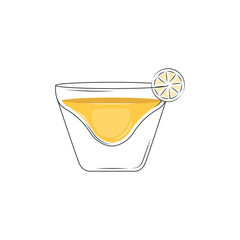 Isolated colored cocktail glass icon Vector illustration