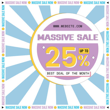 Massive Sale Social Media Banner Design