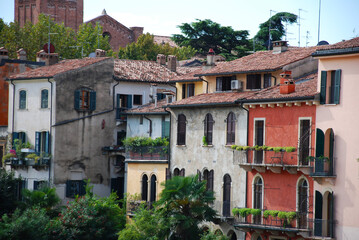 Fototapeta na wymiar Traditional Italian houses, Verona