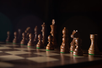 chess on chess board game
