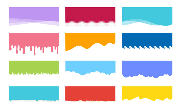 Set Of Colorful Header Dividers