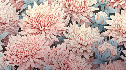 pattern with chrysanthemum