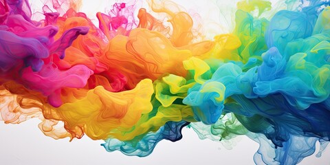 Watercolor Splashes Captivating Watercolor Splashes - Enchanting Colors Unleashed - Embrace the Whimsical Expression in Every Brushstroke  Generative AI Digital Illustration
