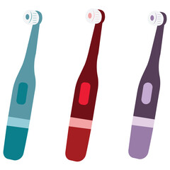 Toothbrush vector icon. Vector illustration electric brush. Isolated outline illustration icon of electric toothbrush .