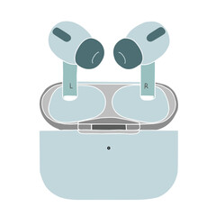 Air Pods Pro. with Wireless Charging Case. New Air pods pro. white wireless headphones