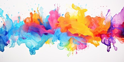 Watercolor Splashes  Captivating Watercolour Splashes - A Spellbinding Display of Colors - Embrace the Artistic Beauty in Every Stroke  Generative AI Digital Illustration