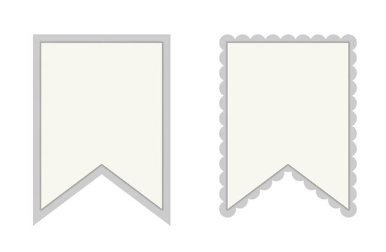 Dovetail banner template basic and scalloped. Clipart image