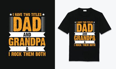 Retro Vintage Style DAD Typography T-shirt Design