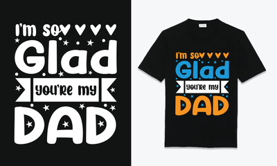 Retro Vintage Style DAD Typography T-shirt Design
