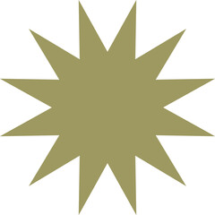 Abstract star shape collage playful element.