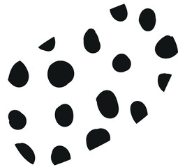 Fototapeta premium Abstract dots shape element. Abstract collage doodle shape.