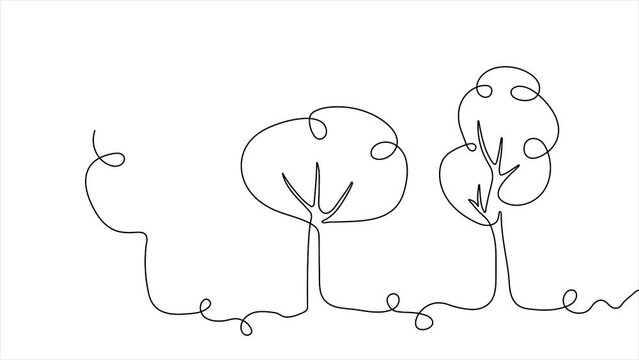 Animation in continuous line style