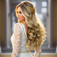 Beautiful woman in wedding dress